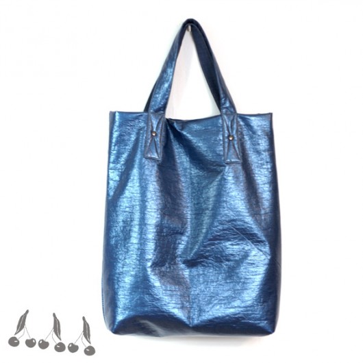 :::  METALIC BLUE SKY eco-bag ::: uniqo