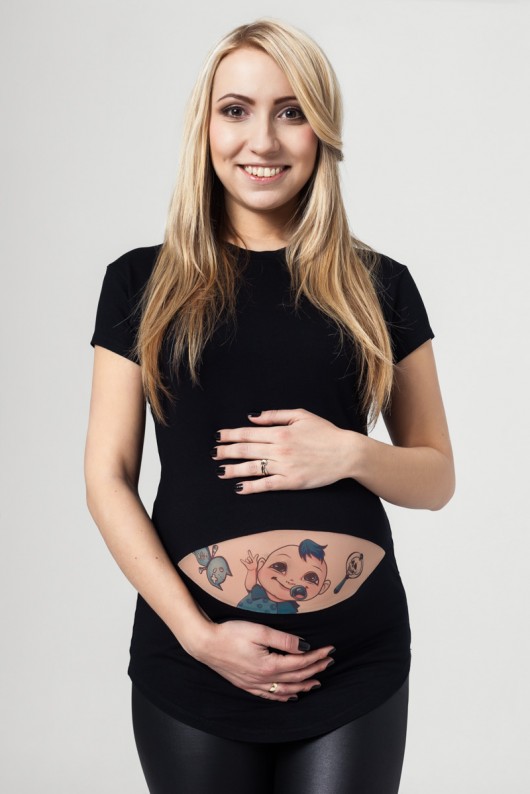 Koszulka ciążowa z tatuażem SKULL BOY dirrtytown clothing