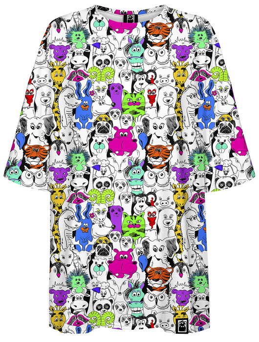 t-shirt damskie DR.CROW T-shirt Damski Oversize Animal
