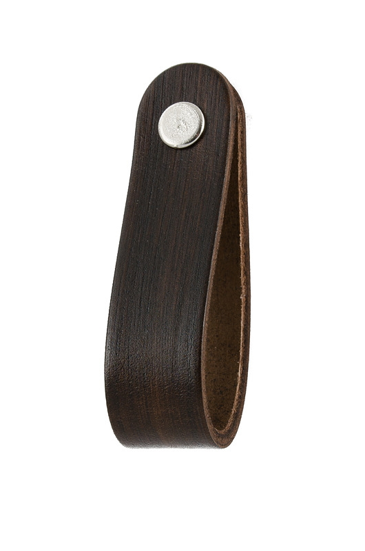 gałki do mebli Skórzany uchwyt meblowy COLORISO M BROWN WOOD P