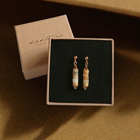 kolczyki z kamieniami Agat : kolczyki krótkie : sztyfty kulki