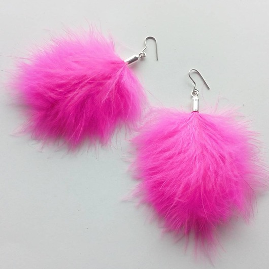 kolczyki z piórami PIÓRKO kolczyki