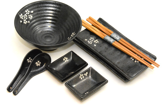 zestaw do sushi sakura black dla 2 osób duży EDO ART FOOD