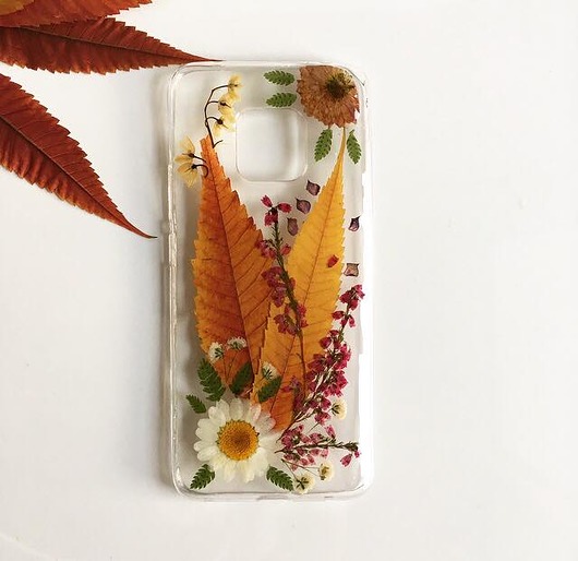 etui na telefon Etui na telefon z roślinami ciepła jesień