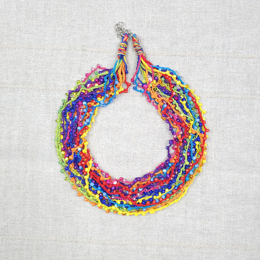 kolie 5805 Tęczowy naszyjnik boho