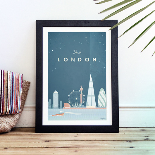 Londyn - vintage plakat 50x70 cm minimalmill