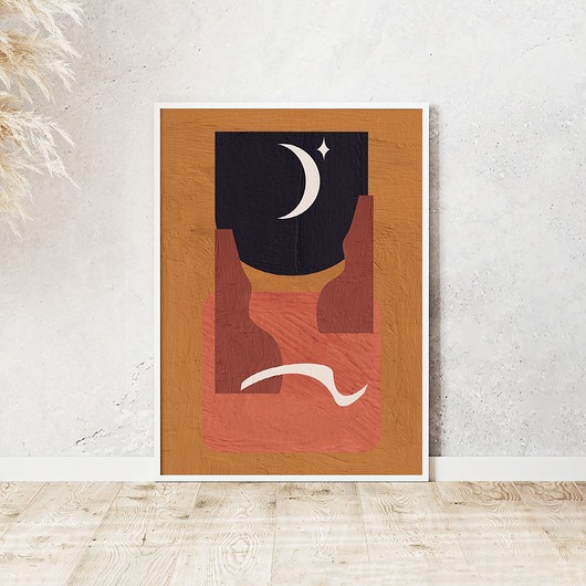 Plakat abstrakcyjny Noc trochę na ścianę