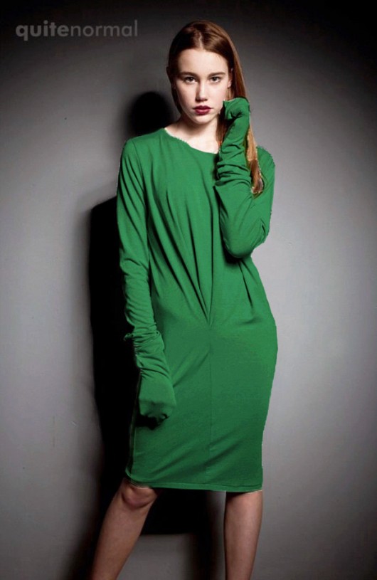 Pleaser- LIGHT GREEN Dzianinowa sukienka  S 36 QuiteNormal