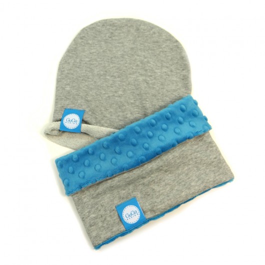 ZESTAW czapka + komin minky GuGa DESIGN