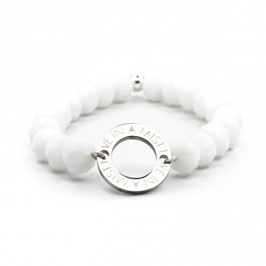 All White Crystal Bracelet Love In A Mist