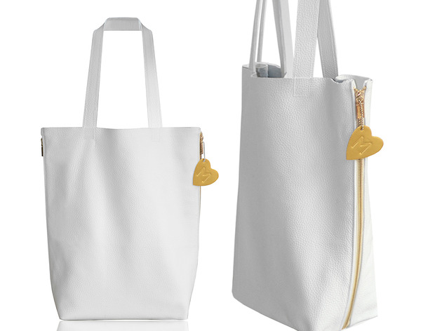 torby na ramię Skórzany worek z zamkami