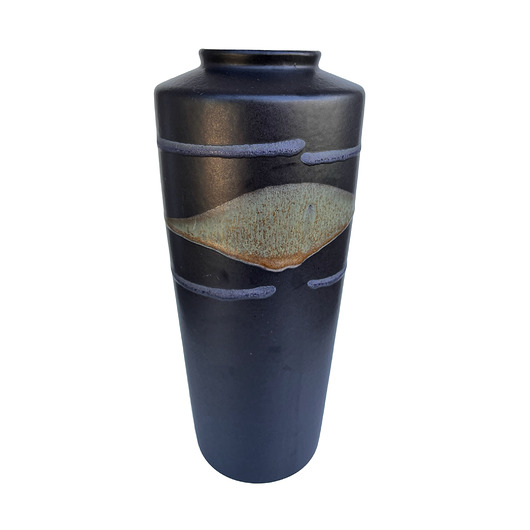 wazony Bordowy, ceramiczny wazon MF Design, Niemcy lata 80.