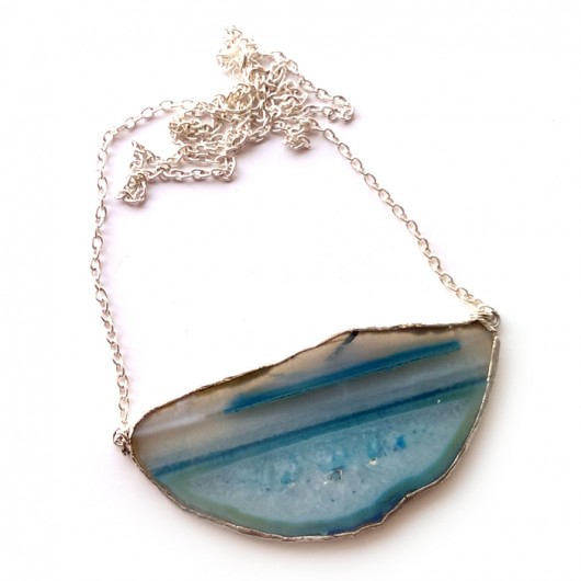 Agate Necklace / niebieski Monika Roth