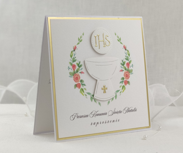 zaproszenia na komunię Zaproszenia na Komunię, wzór 32C