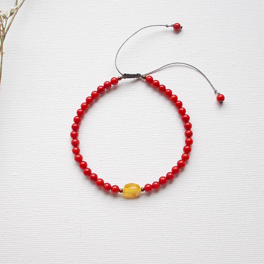 bransoletki na sznurku Bursztyn: świątynia słońca Bransoletka vol. 2