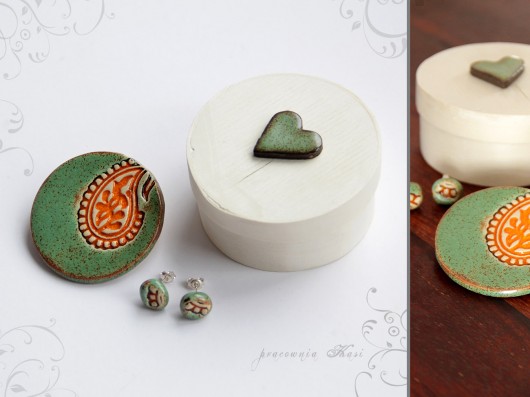 india orange&green [+ box] katha
