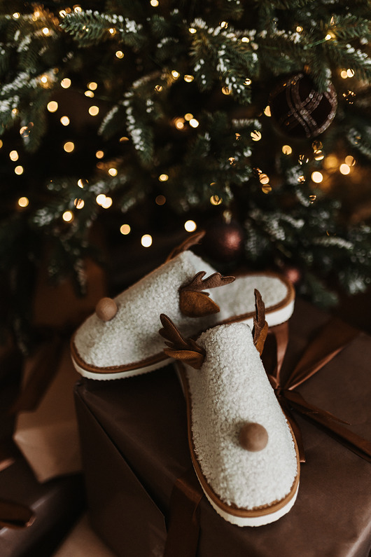 kapcie damskie Kapcie damskie renifer Święta Bożego Narodzenia