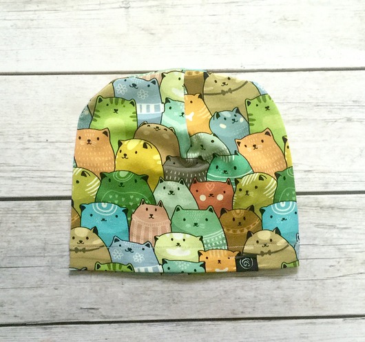 Cienka czapka z dresówki  KG Handmade