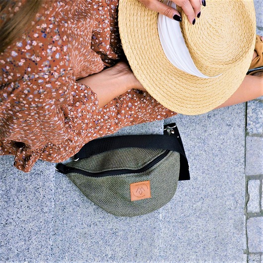 saszetka nerka Nerka / torebka Mili Belt Bag L - ciemna zieleń