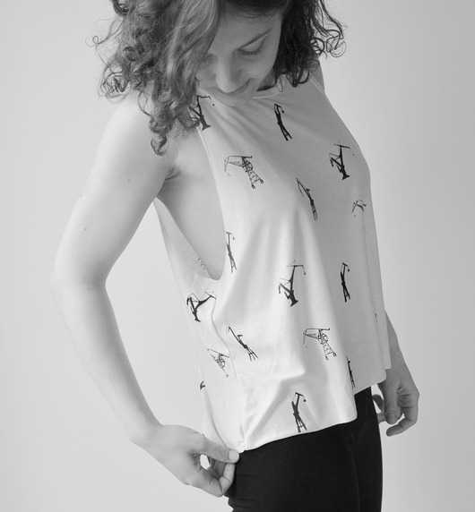jasny Tank Top  z dzwigami Dwie Lewe Rece