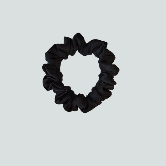 gumki do włosów Gumka jedwabna, scrunchie, gumka do włosów czarna orchidea MINI
