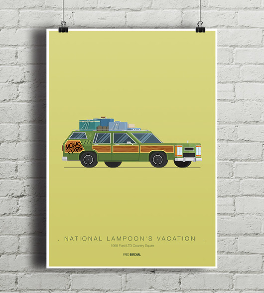 Wakacje - Ford Country - plakat minimalmill