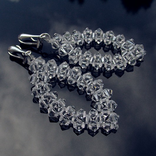 Klipsy ślubne z kryształami Swarovski - Akira Marisella