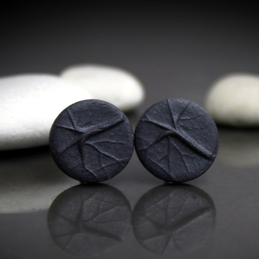 kolczyki ceramiczne Roślinne/stal chirurgiczna/