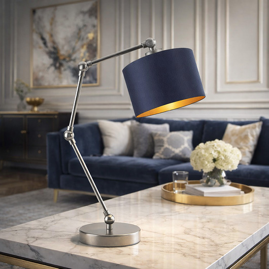 lampy stołowe Nowoczesna lampka biurkowa LED regulowana ASMARA GOLD w stylu glamour