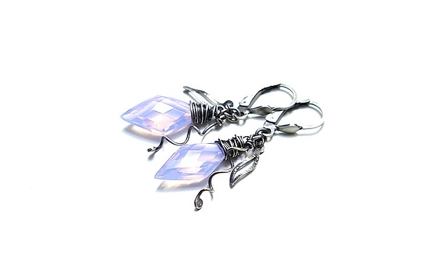 kolczyki z kamieniami Kolczyki -Lavender Quartz