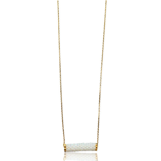 złote naszyjniki Naszyjnik ANNA's NECKLACE white opal