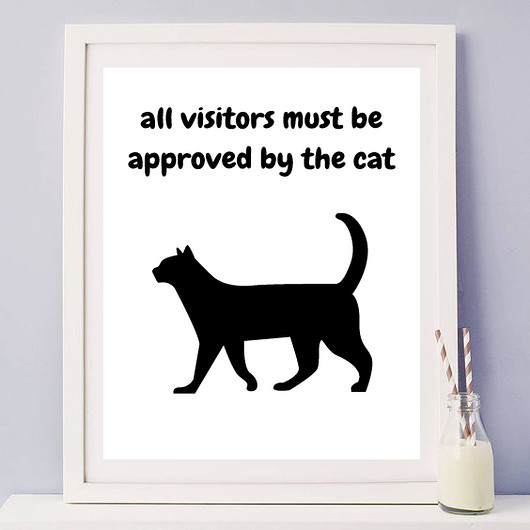 plakat all visitors must be approved by the ca MUKI design