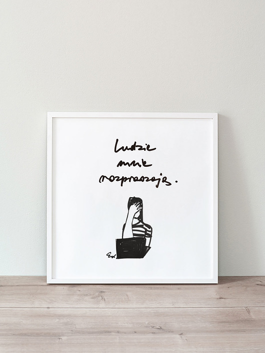 plakaty Plakat Ludzie mnie rozpraszają