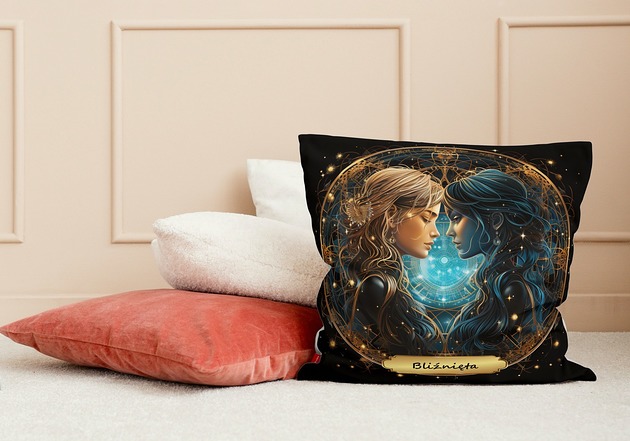 poduszki z grafiką Poduszka znak zodiaku horoskop poduszka prezent znaki zodiaku bliźnięta