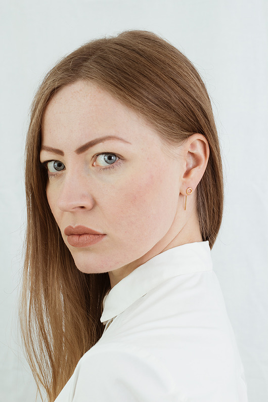 KOŁO - LINIA / kolczyki / pozłacane srebro Magdalena Paszkiewicz Jewellery