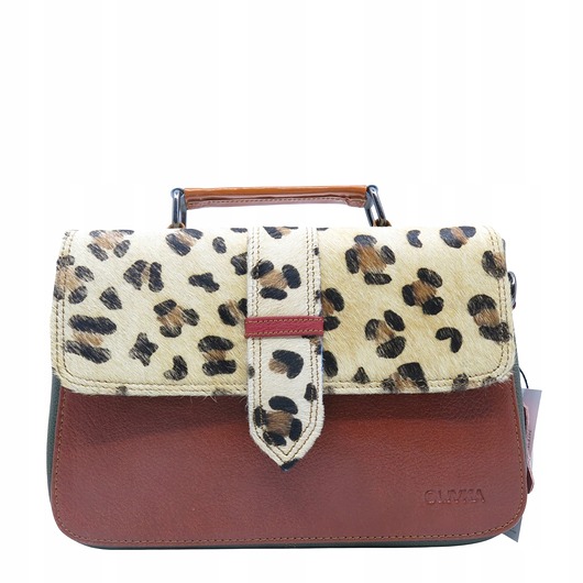 torby na ramię Torebka klasyczna skórzana na ramię pasek na klapce oryginalna OLIVKA