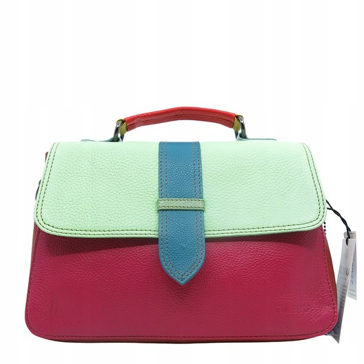 torby na ramię Torebka skórzana do ręki i na ramię, regulowany pasek, kolorowa eko OLIVKA