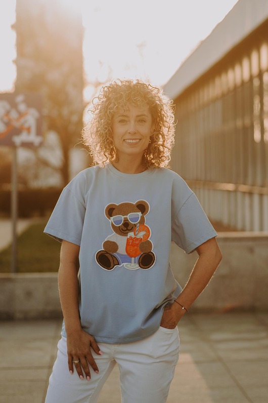 t-shirt damskie T-shirt oversize Aperol Teddy dla mamy