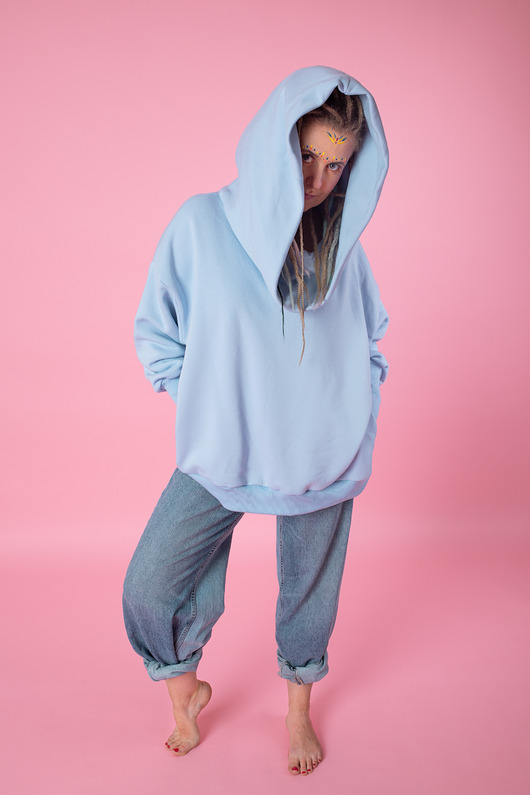 bluza z kapturem damska Bluza damska, bluza damska z wielkim kapturem i kieszeniami