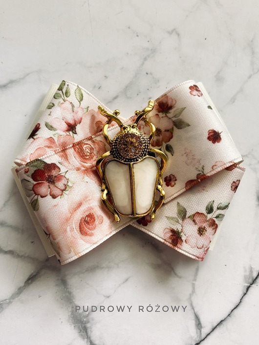 broszki Brosza z cudnym Owadem z kryształkiem i masą perłową New Jesień