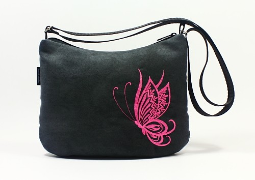 pink butterfly on graphite RękaProduction