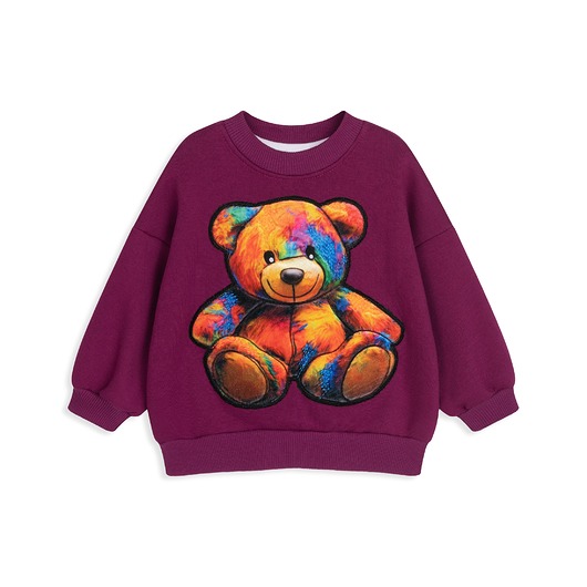 bluzy dla dziewczynki Bluza oversize Rainbow Teddy