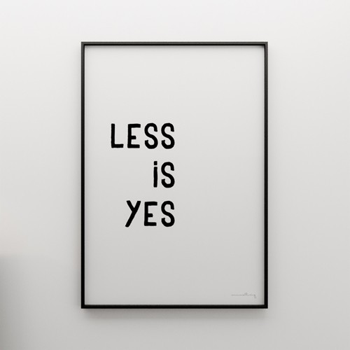 LESS IS YES - grafika 100x70 MINIMALLIVING