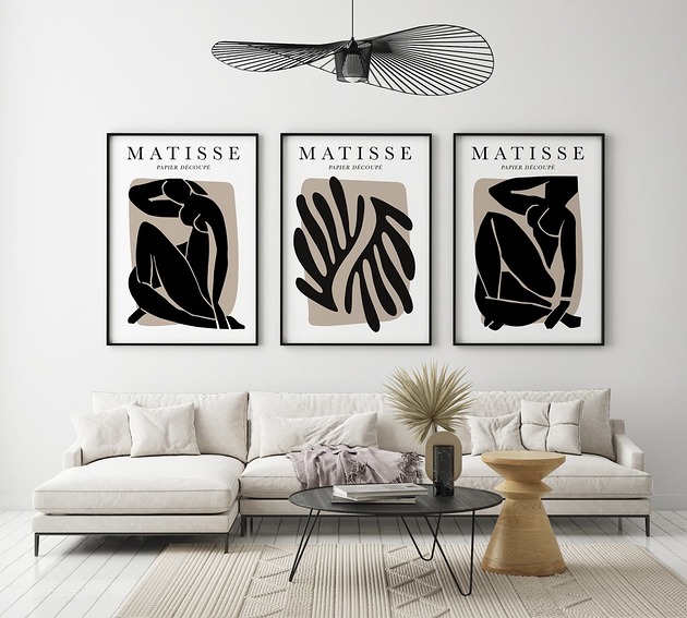 grafiki i ilustracje Zestaw 3 plakatów Matisse