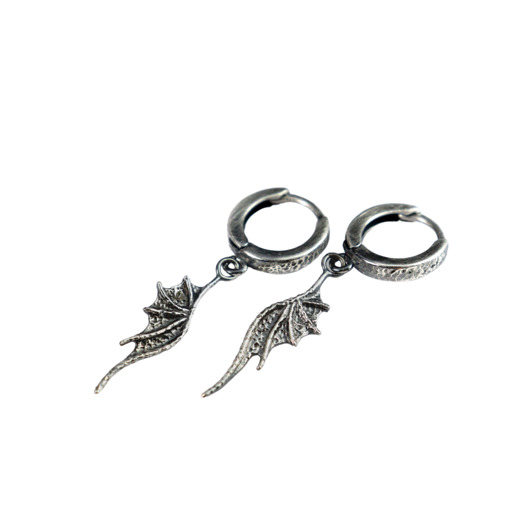 kolczyki srebrne Smocze kolczyki ze srebra na biglach