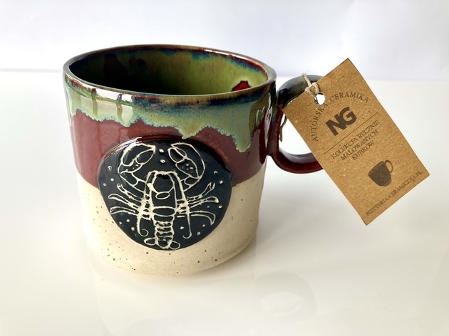 kubki Kubek ceramiczny ręcznie malowany.