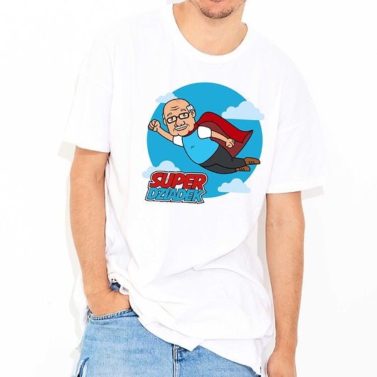 t-shirty męskie Koszulka  z nadrukiem Super dziadek