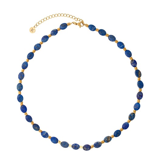 chokery Naszyjnik Lapis Lazuli x Hematyt - Złote