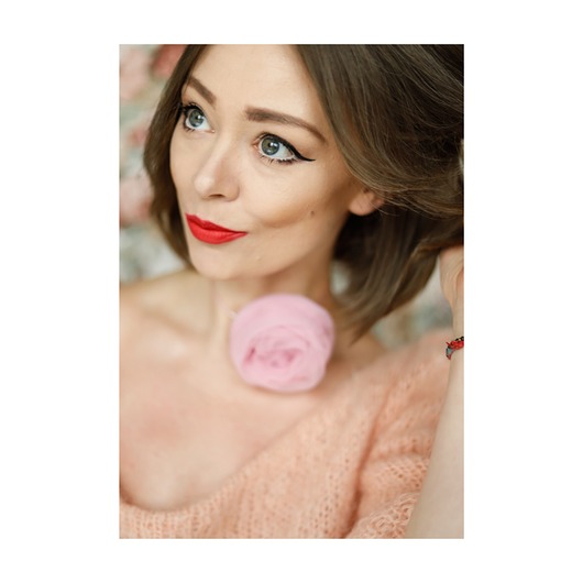 chokery Różowy choker z tiulu