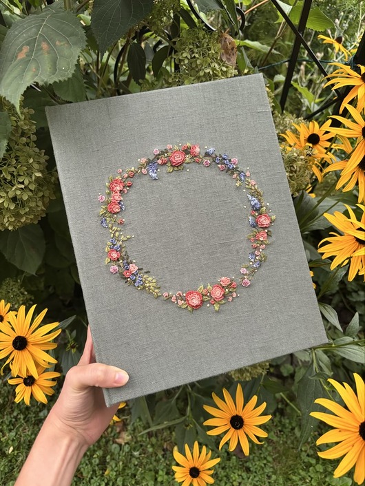 notatniki i albumy Album na zdjęcia z haftowanym wiankiem